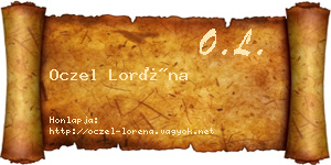 Oczel Loréna névjegykártya